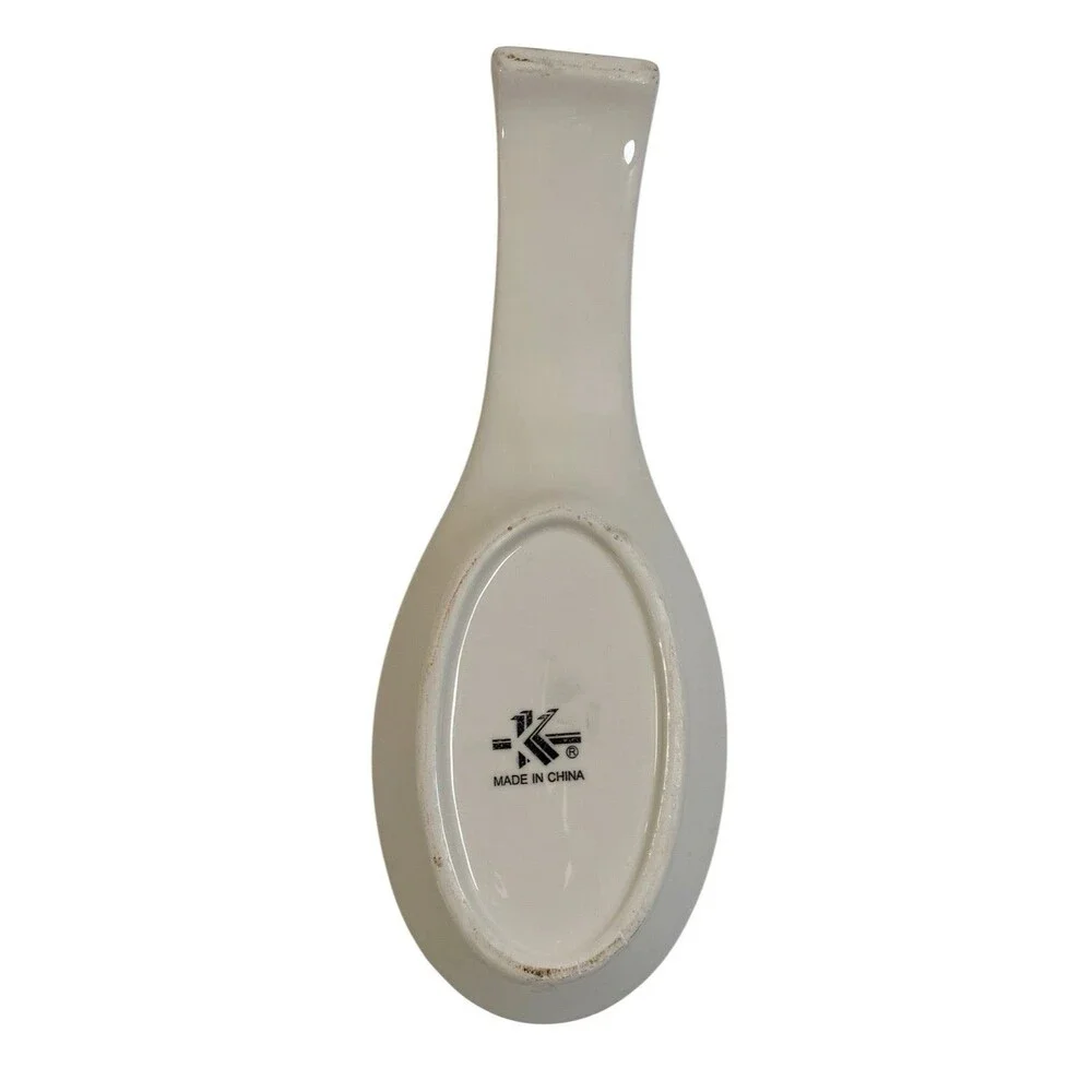 Lighthouse Beach Spoon Rest Ceramic 11” 3D Nautical Kitchenware